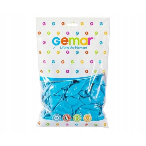Balony gumowe Gemar 26cm 100szt Błękitny