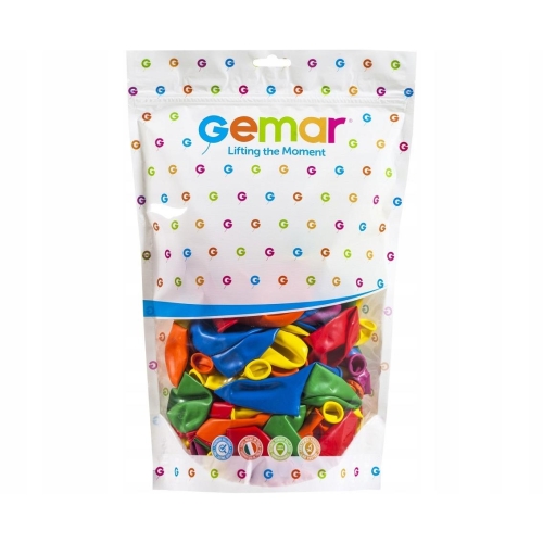 Balony gumowe Gemar 26cm 50szt Mix kolorów pastel