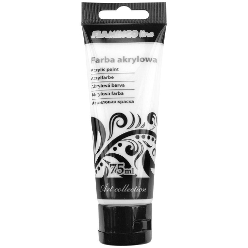 Farba akrylowa Flamingo 75ml 001 Biel tytanowa