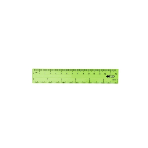 Linijka Happy Color 15cm Zielona przezroczysta