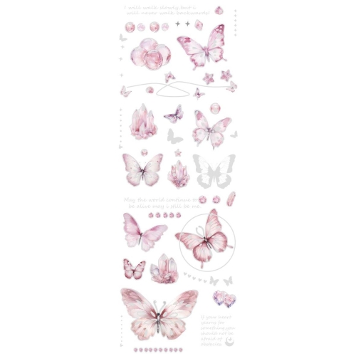 Naklejki foliowe Titanum 6 plansz Motyle różowe-39813