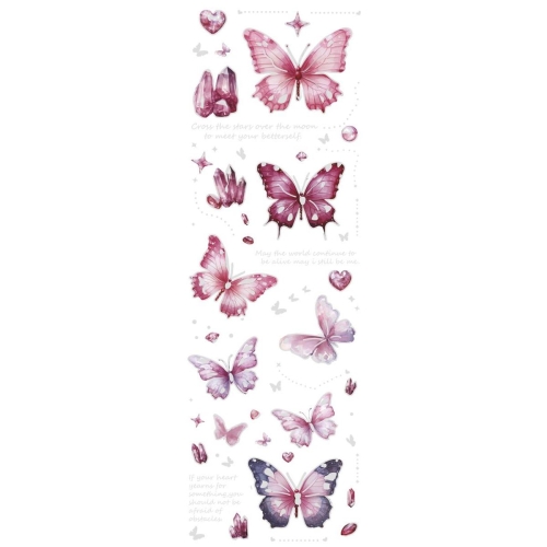 Naklejki foliowe Titanum 6 plansz Motyle różowe-39816