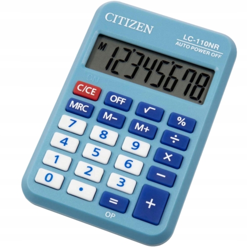 Kalkulator mini Citizen LC110 Niebieski na maturę