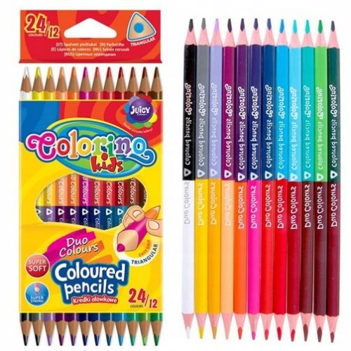 Kredki ołówkowe Colorino dwustronne 12=24