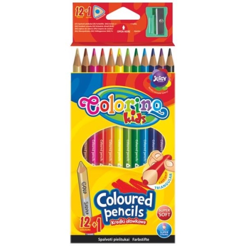 Kredki ołówkowe trójkątne Colorino 13 kolorów