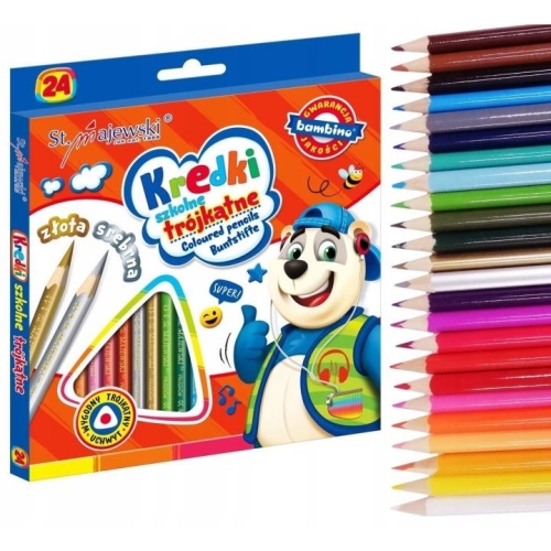 Kredki trójkątne Bambino 24 kolory