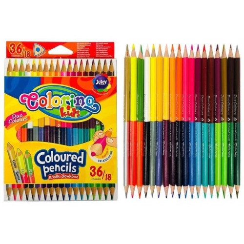 Kredki ołówkowe Colorino dwustronne 18=36 kolorów