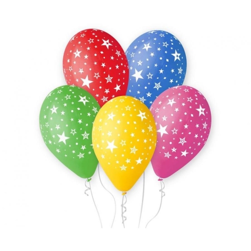 Balony Gemar 12", pastel premium "gwiazdki", 5szt