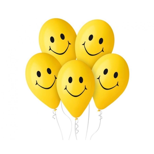 Balony Gemar 12", pastel premium uśmiechy, 5szt