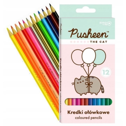 Kredki ołówkowe St. Majewski Pusheen 12 kolorów