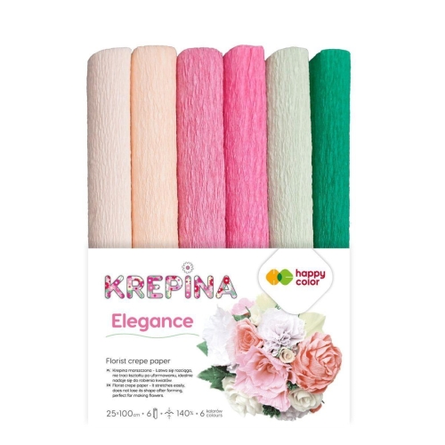 Krepina Happy Color 25x200cm Zestaw elegance