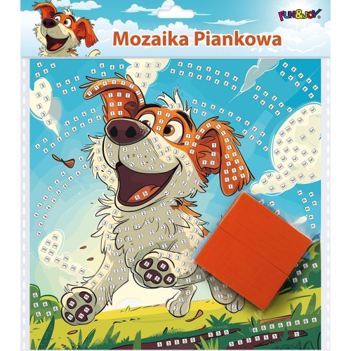 Mozaika piankowa Biegnący pies