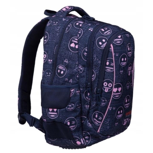 Plecak 3-komorowy St.Majewski Emoji Pink-40087