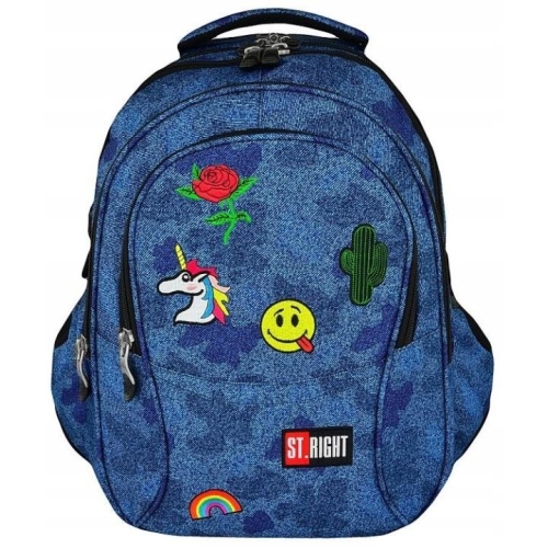 Plecak 4-komorowy St.Right BP Jeans naszywki