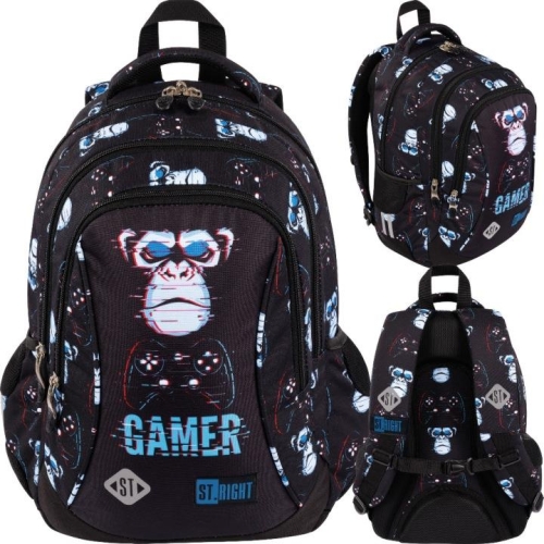 Plecak szkolny St.Right Blue Gamer goryl