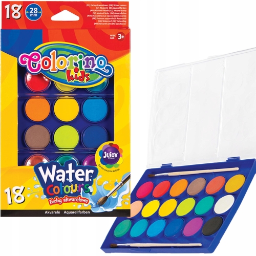 Farby akwarelowe Colorino Kids 18 kolorów