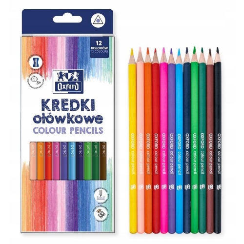 Kredki ołówkowe Oxford 12 kolorów
