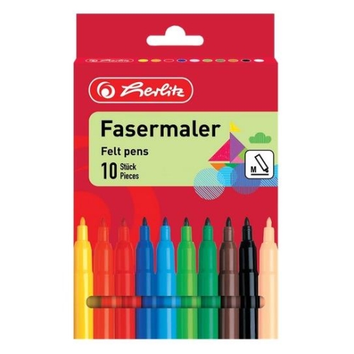 Flamastry szkolne Herlitz 10 kolorów-40207