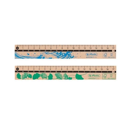 Linijka drewniana Herlitz Greenline 17cm-40215