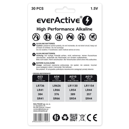 Baterie alkaliczne MIX30 LR41/LR626/LR1130/LR1154-40231