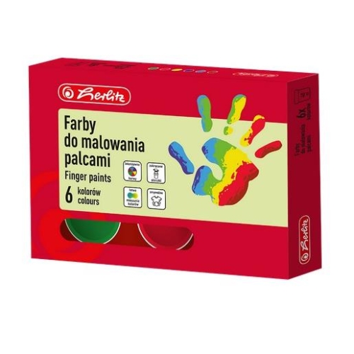 Farby do malowania palcami Herlitz 6 kolorów