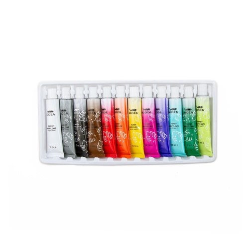 Farby akrylowe Kidea 12 kolorów x12ml-40343