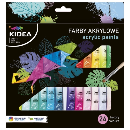 Farby akrylowe Kidea 24 kolorów x12ml