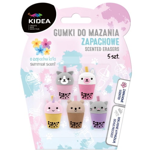 Gumki do mazania zapachowe Kidea 5szt Bubble Tea-40360