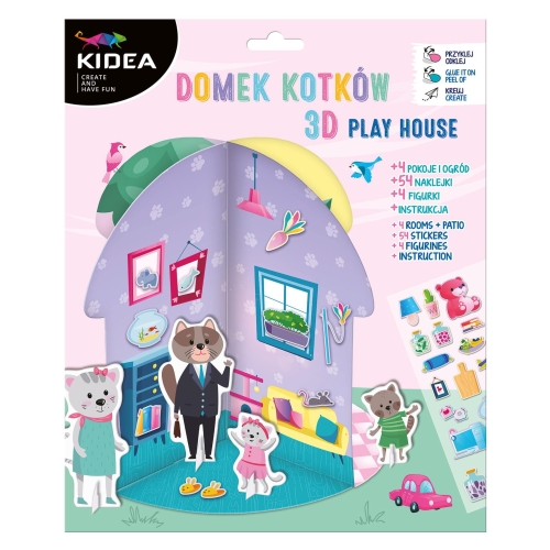 Kreatywny domek 3D Kidea dla kotków