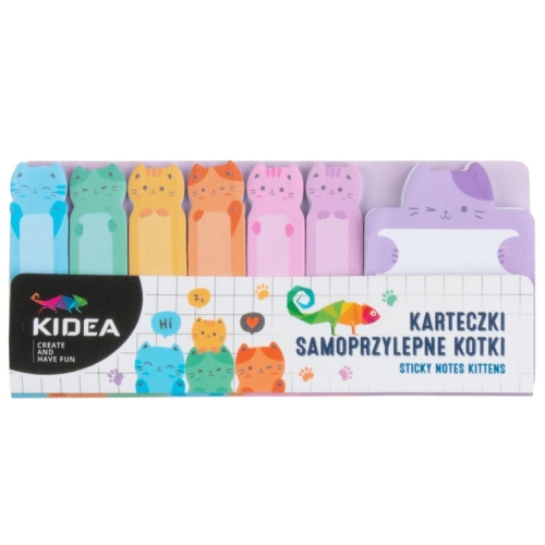 Karteczki samoprzylepne Kidea Kotki znaczniki