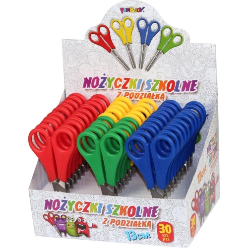 Nożyczki Fun&Joy szkolne zaokrąglone podziałka-40400