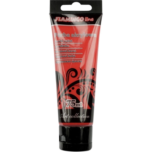 Farba akrylowa Flamingo 75ml 027 Czerwony