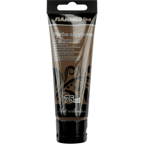 Farba akrylowa Flamingo 75ml 091 Brązowy ciemny