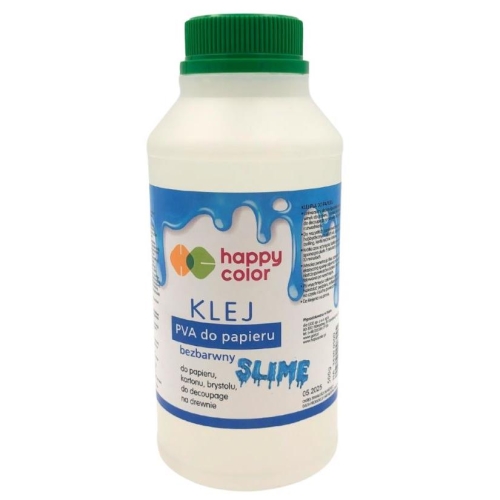 Klej w płynie PVA do papieru SLIME HappyColor 0,5L