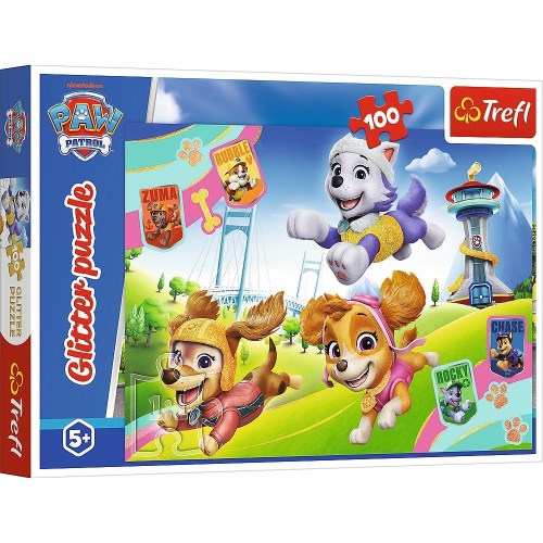 Puzzle TREFL 100 Glitter Psi Patrol