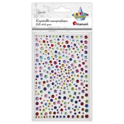 Kryształki samoprzylepne Titanum 325szt Mix kolor
