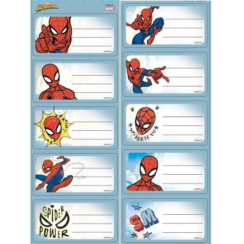 Naklejki na zeszyt Beniamin Spiderman 10 naklejek