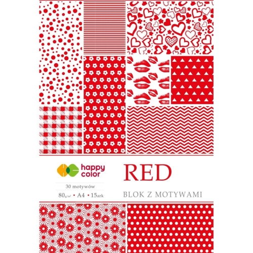 Blok z motywami RED Happy Color A4 15ark 80g