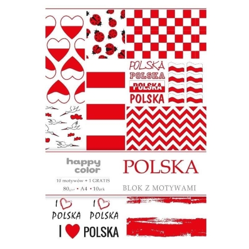 Blok z motywami POLSKA Happy Color A4 10ark 80g-40723