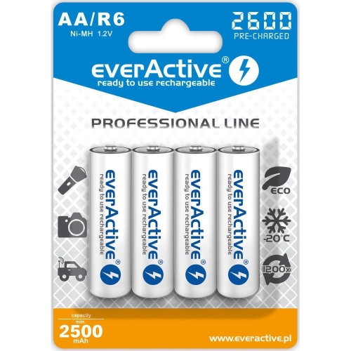 Akumulatorki AA/R6 everActive Pro Line 2600mAh 4sz