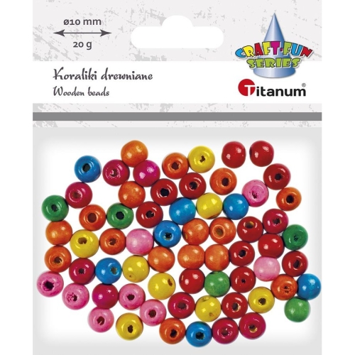 Koraliki drewniane Titanum 20g 10mm Kolorowe