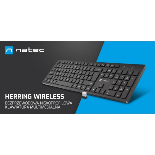 Klawiatura bezprzewodowa Natec Herring Slim-40811