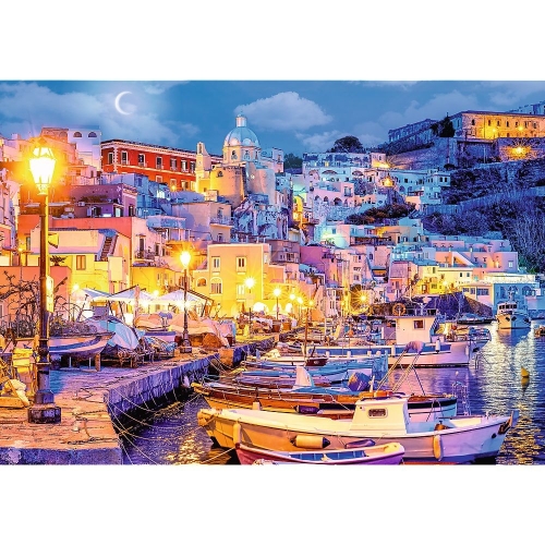 Puzzle TREFL 1000 Wyspa Procida nocą, Włochy-40835