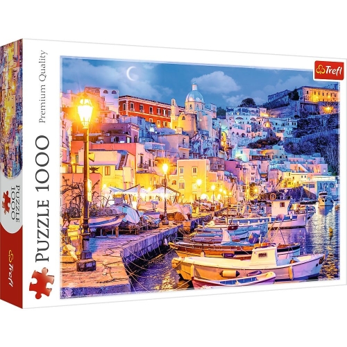 Puzzle TREFL 1000 Wyspa Procida nocą, Włochy