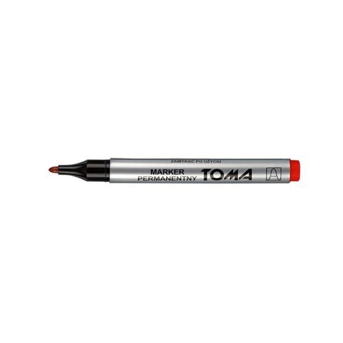 Marker permanentny TOMA TO-090 Czerwony okrągły