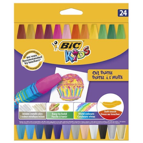 Kredki pastele olejne Bic 24kolory 306765